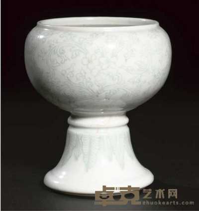 Kangxi A white glazed stem bowl 